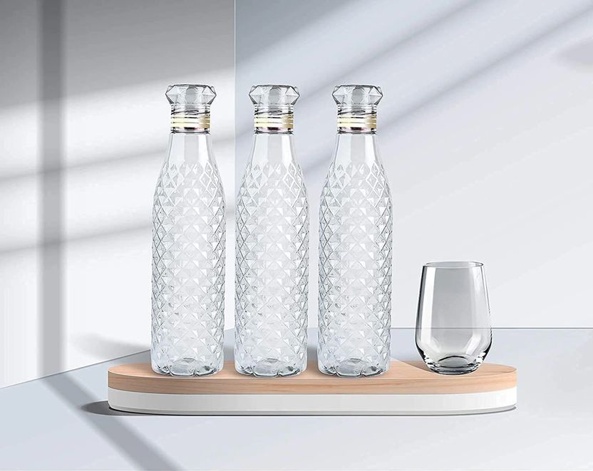STARDOT 6pc 1000 ml Plastic Water Bottle Pack of 6 - Image 4