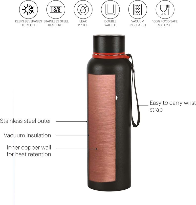 cello Duro Tuff Kent 860 ml Stainless Steel Flask - Image 5