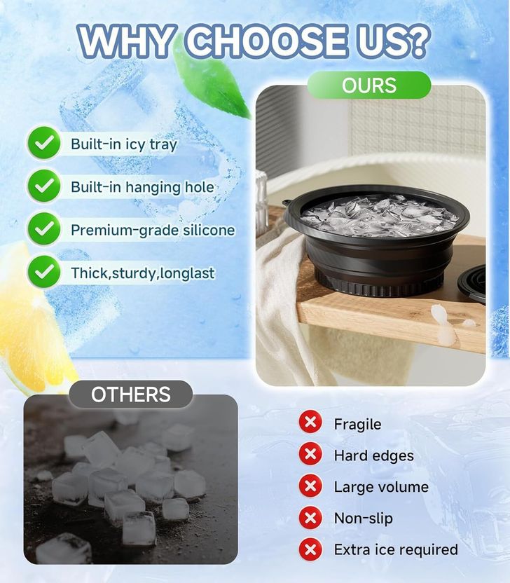 THE SIMPLE GHAR Silicone Massage Bowl with Ice Tray - Image 2