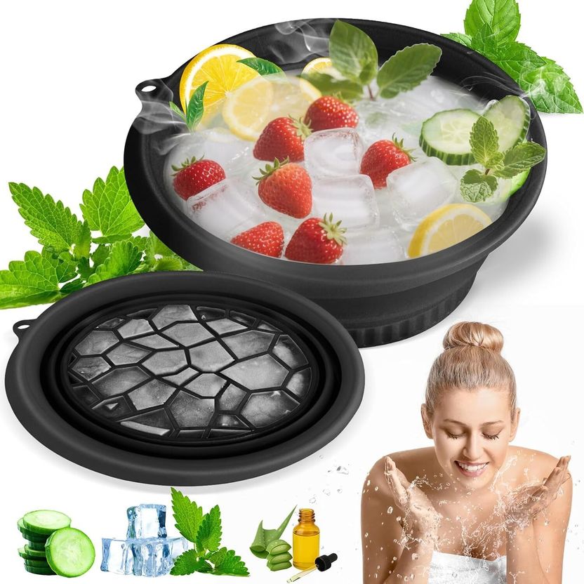 THE SIMPLE GHAR Silicone Massage Bowl with Ice Tray - Image 1