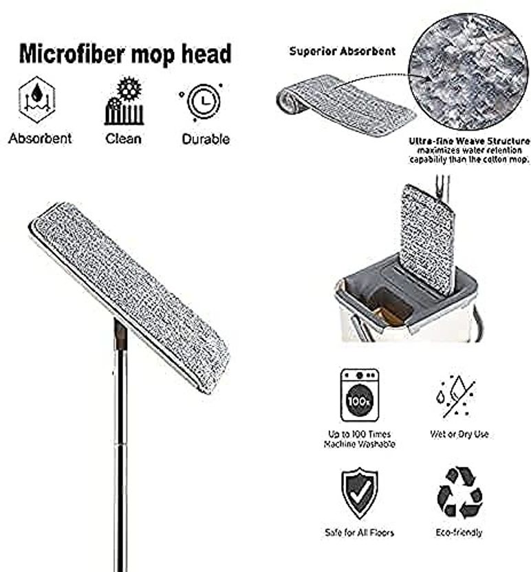 MMTRADING HydroPro Dual Chamber Mop & Bucket Set - Image 4