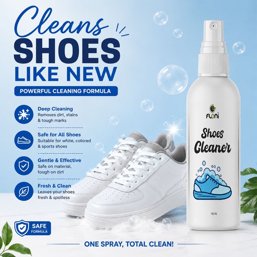 floni Shoe Cleaner Liquid with Free Cleaning Brush Combo Cleaner ...more - Image 5
