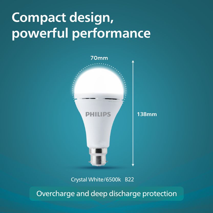 PHILIPS 12W Rechargeable LED Emergency Light - Image 3