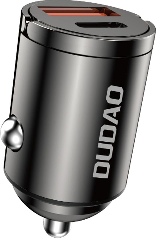 DUDAO 48W Qualcomm 3.0 Turbo Car Charger Grey - Image 1