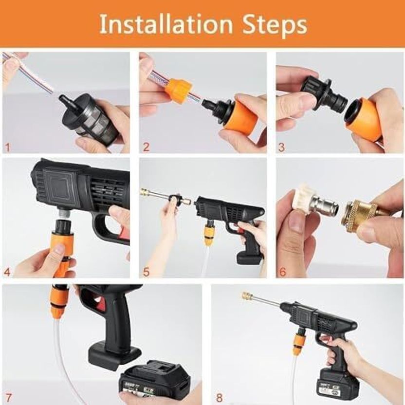 shivay creation 48V Rechargeable Car Pressure Washer - Image 4