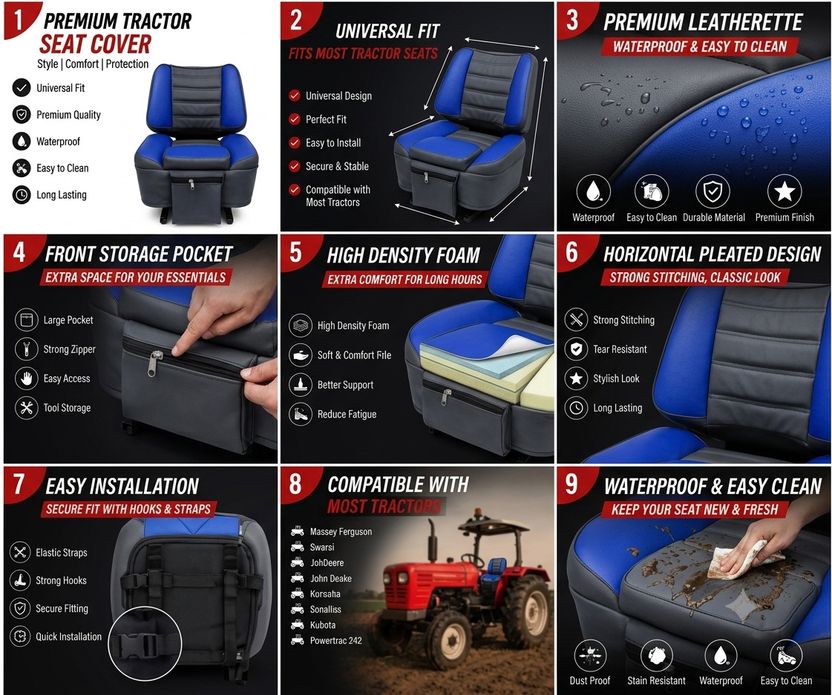 farmfit Rexin PU Leather Car Seat Cover - Image 2