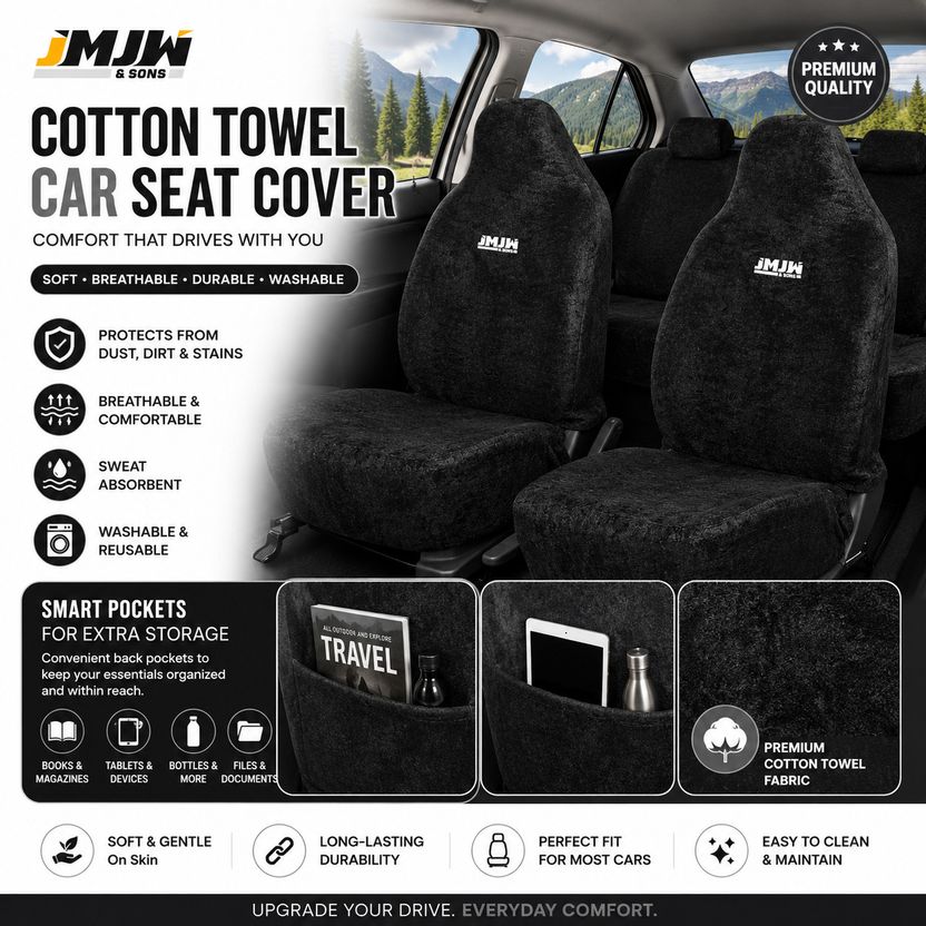 JMJW Cotton Car Seat Cover For Maruti Eeco 5S - Image 2