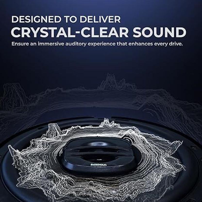BASSOHOLIC Two Way 6 Inches High Bass Coaxial Car Speaker - Image 4