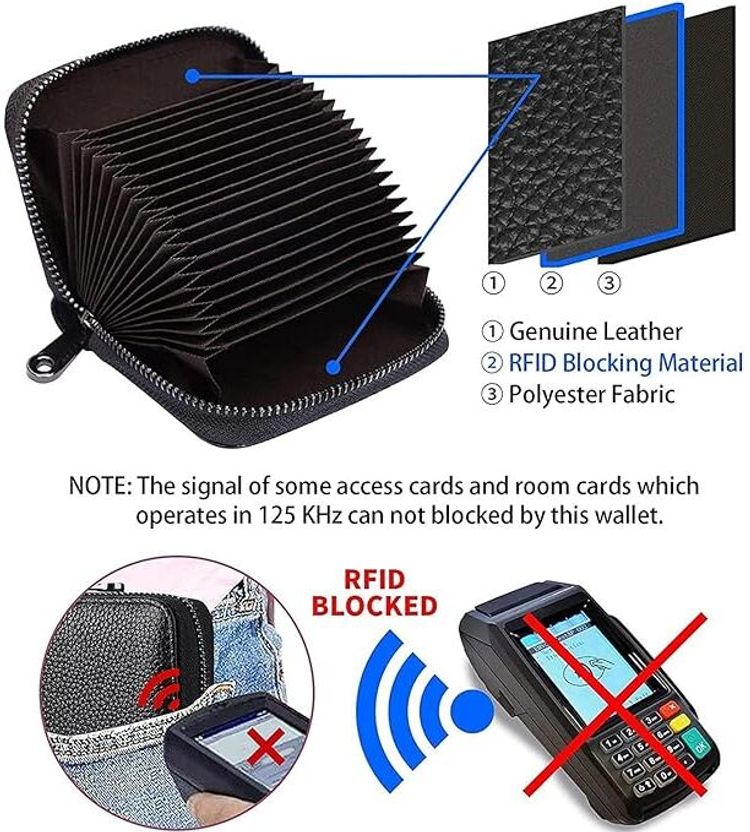 Gymisa Black Leather Card Holder 9 Slots - Image 3