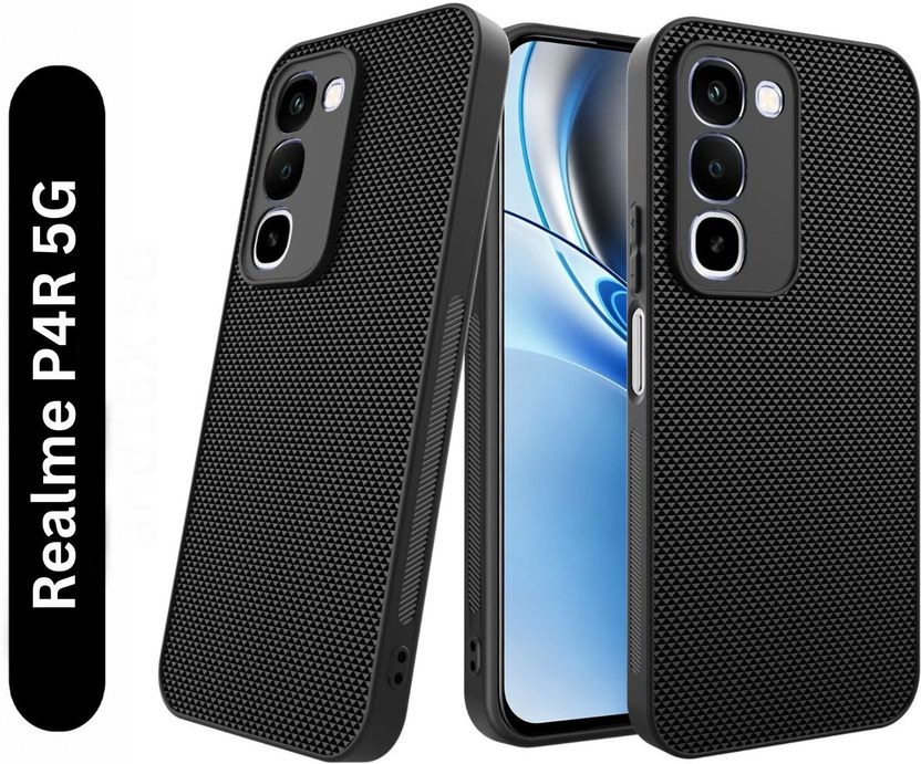 KWINE Case for Realme P4R 5G, Black, Matte Finish - Image 1