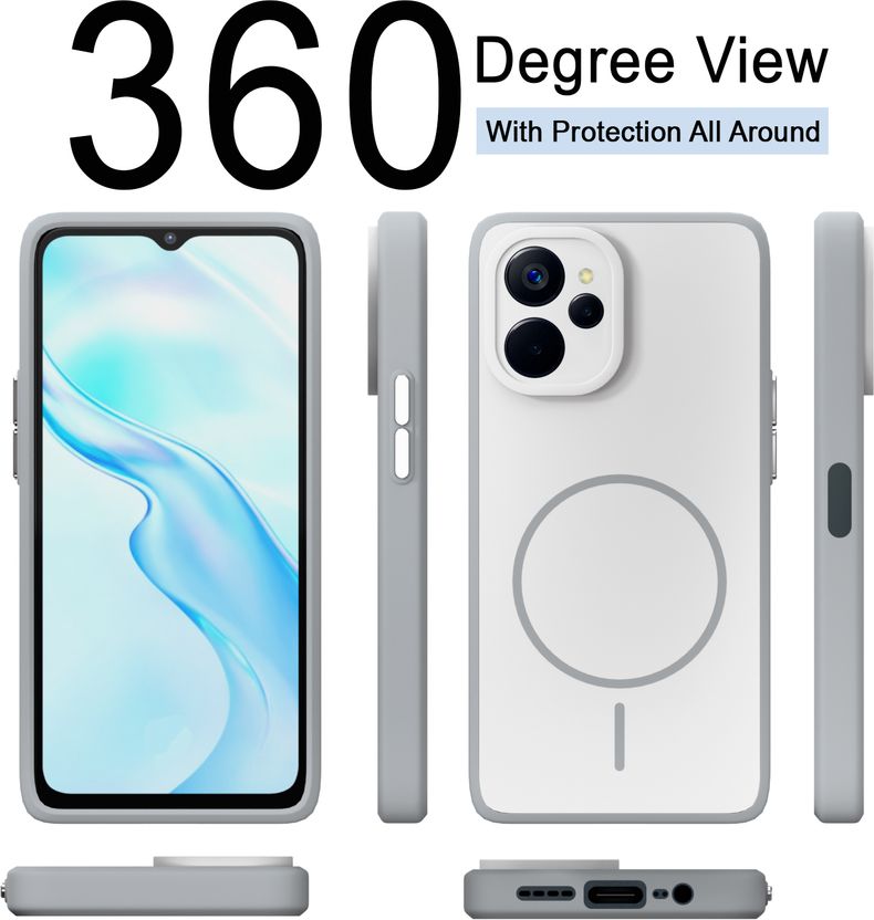 KartV Back Cover for Realme 9i 5G, Grey - Image 5