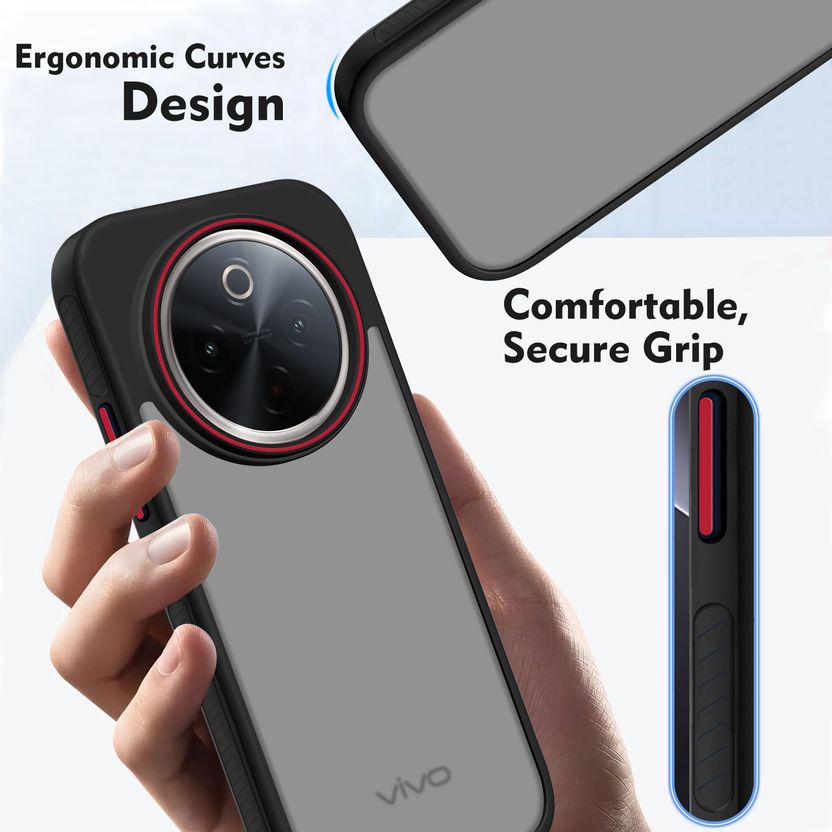 V-TAN Back Cover for Vivo Y300 Pro Black - Image 4
