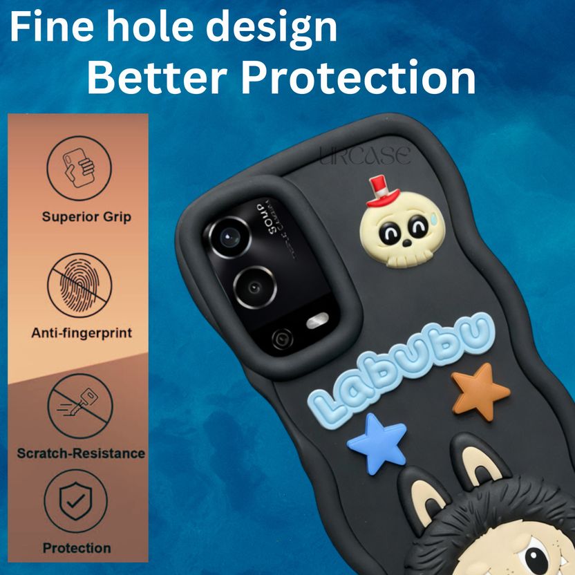 URCASE Back Cover for Oppo A55 4G Black - Image 2