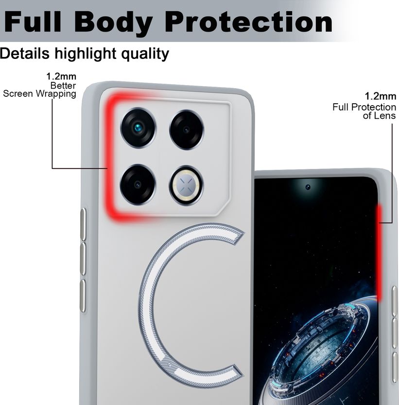 KartV Back Cover for Infinix GT 20 Pro Grey - Image 2