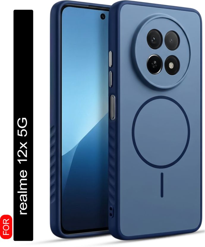 AuraX Back Cover for REALME 12X 5G, Grey, Shock Proof - Image 2
