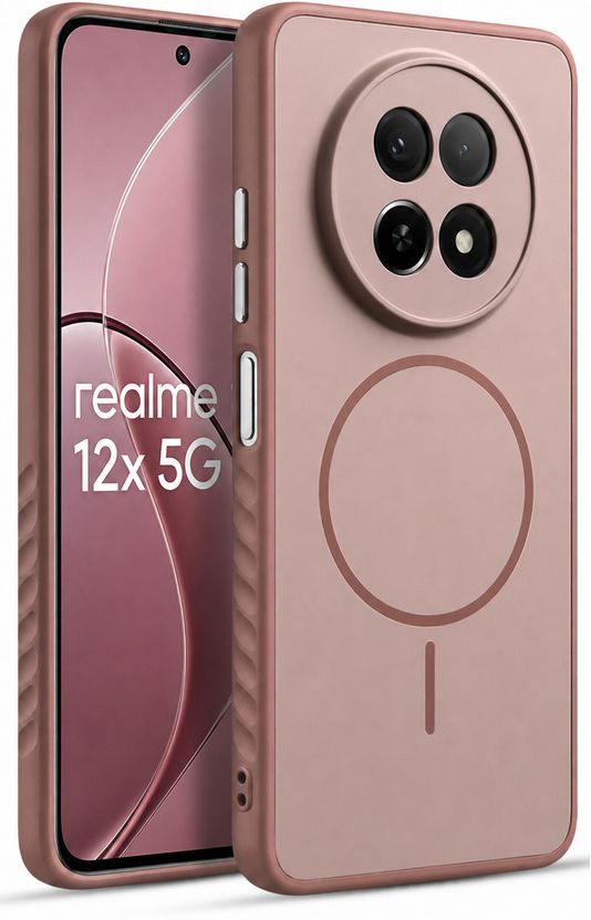 AuraX Back Cover for REALME 12X 5G, Grey, Shock Proof - Image 6