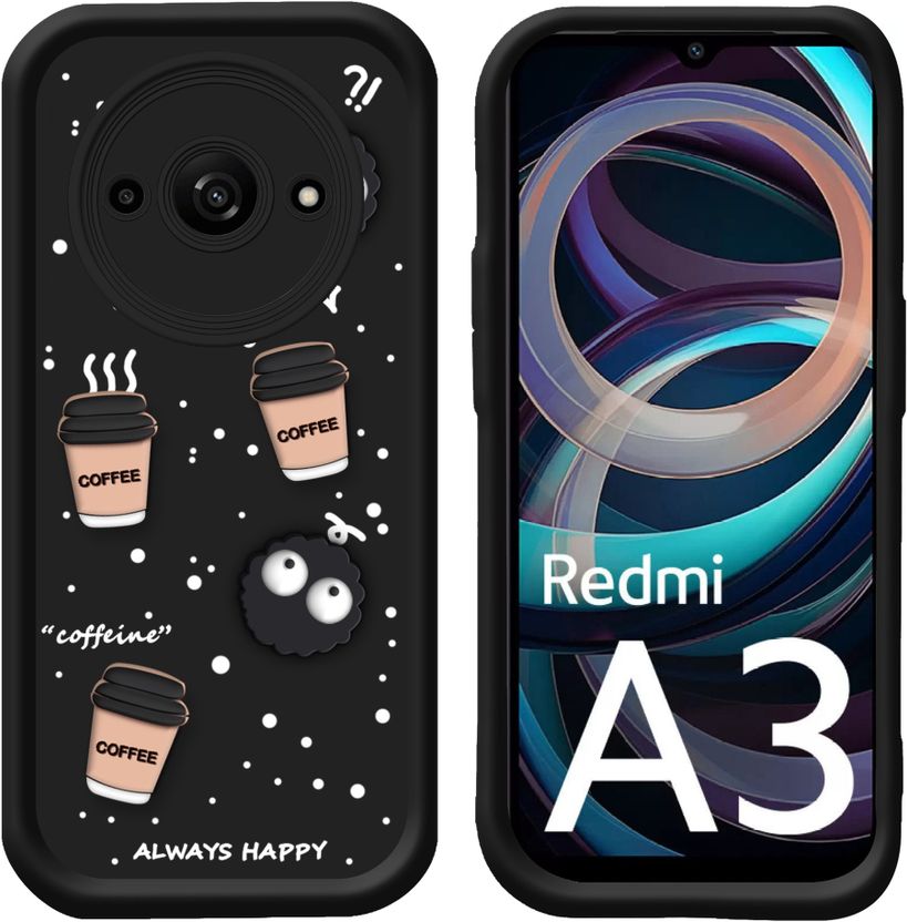 MOBILECASE Back Cover for Redmi A3X/ Redmi A3 (Black, Silicon, Pa...more - Image 1