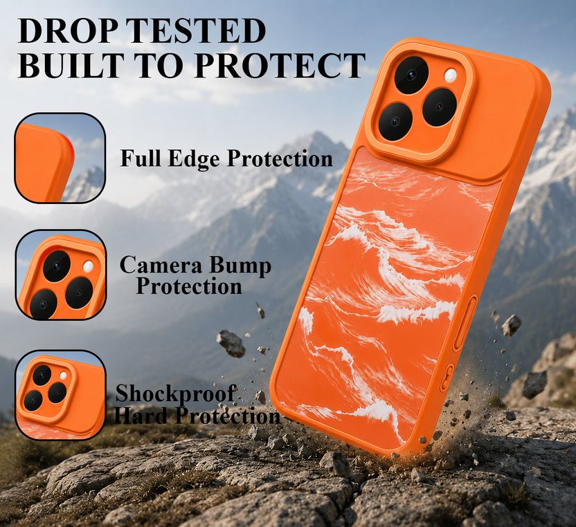 Knotyy Back Cover for vivo V70 FE, Orange - Image 2