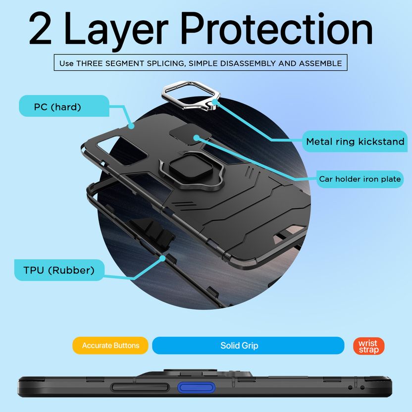 Pikkme Back Cover for Redmi 9 Power Black - Image 4