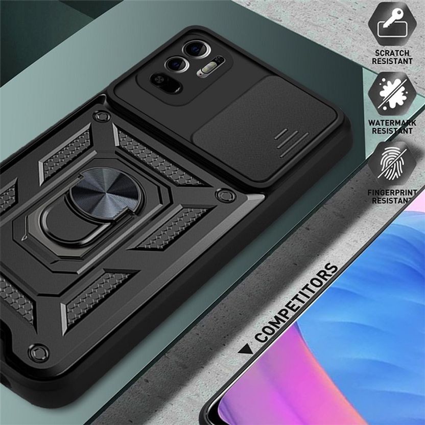 RUNICHA Back Cover for Poco M3 Pro (Black, Grip Case, Rubber, Pac...more - Image 5