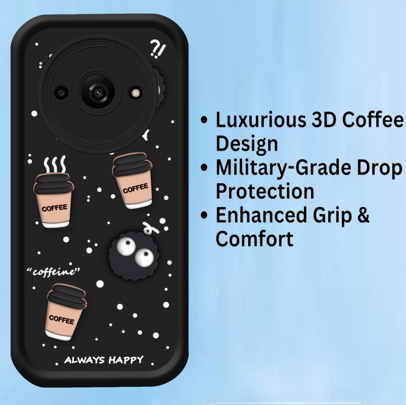 MOBILECASE Back Cover for Redmi A3X/ Redmi A3 (Black, Silicon, Pa...more - Image 3