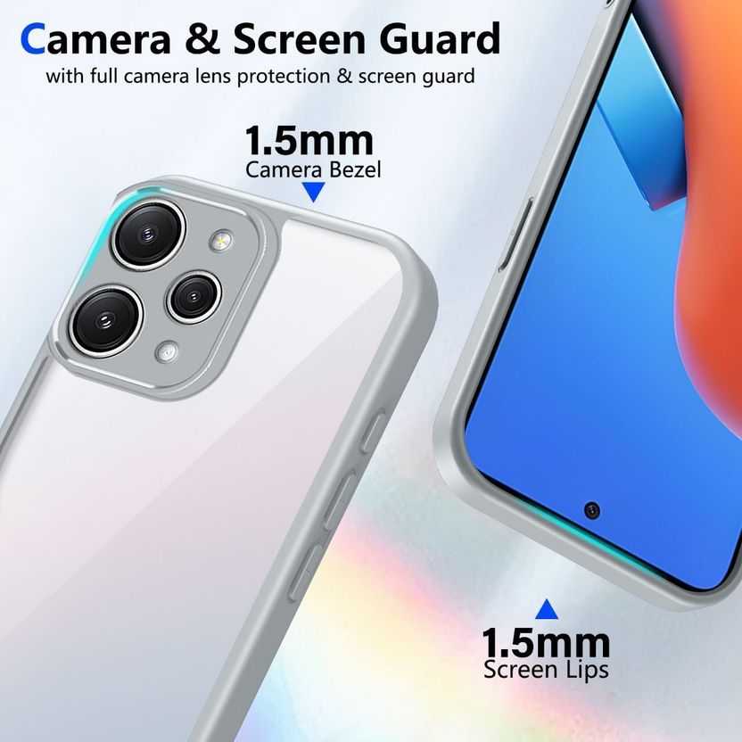Kypo Back Cover for Mi Redmi 12 4G (Grey, Transparent) - Image 4