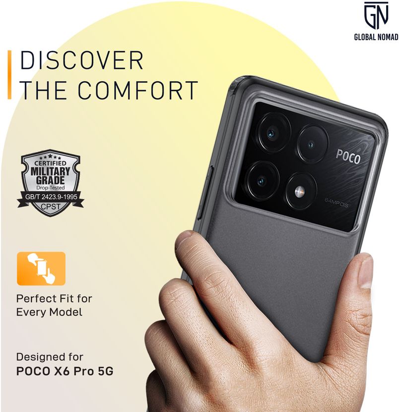 GLOBAL NOMAD Back Cover for POCO X6 Pro 5G Black - Image 2