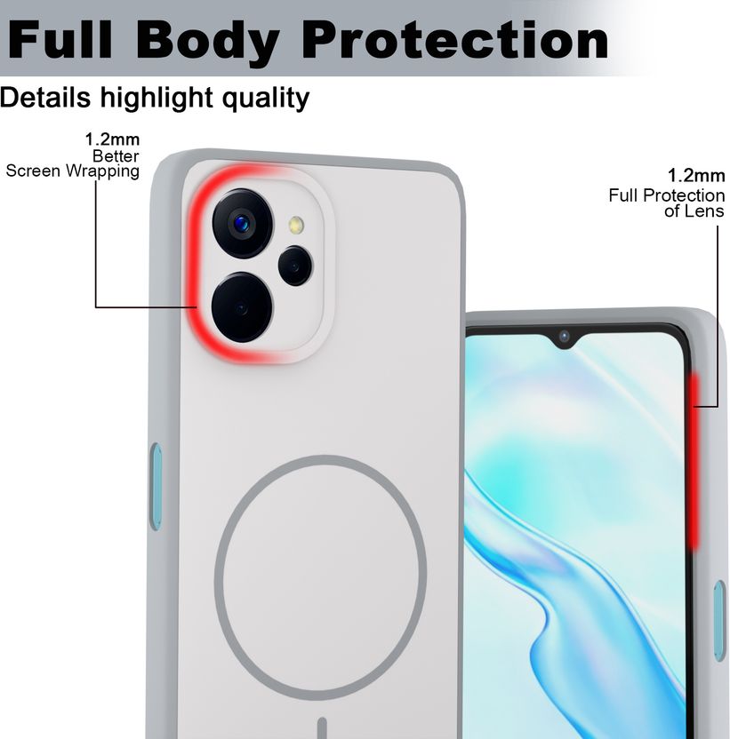 KartV Back Cover for Realme 9i 5G, Grey - Image 2