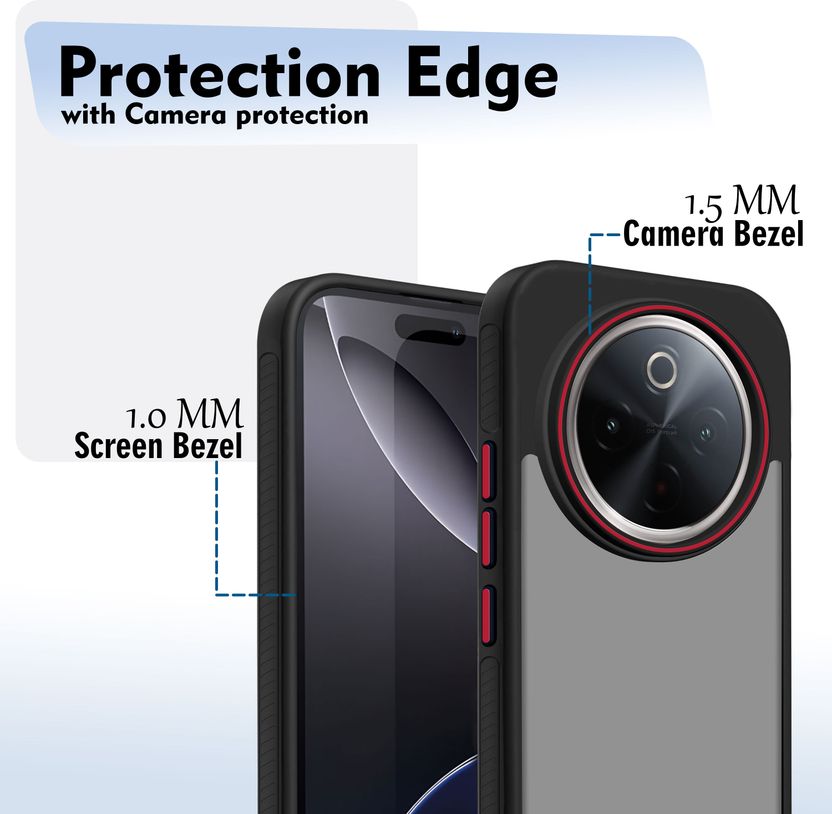 V-TAN Back Cover for Vivo Y300 Pro Black - Image 3