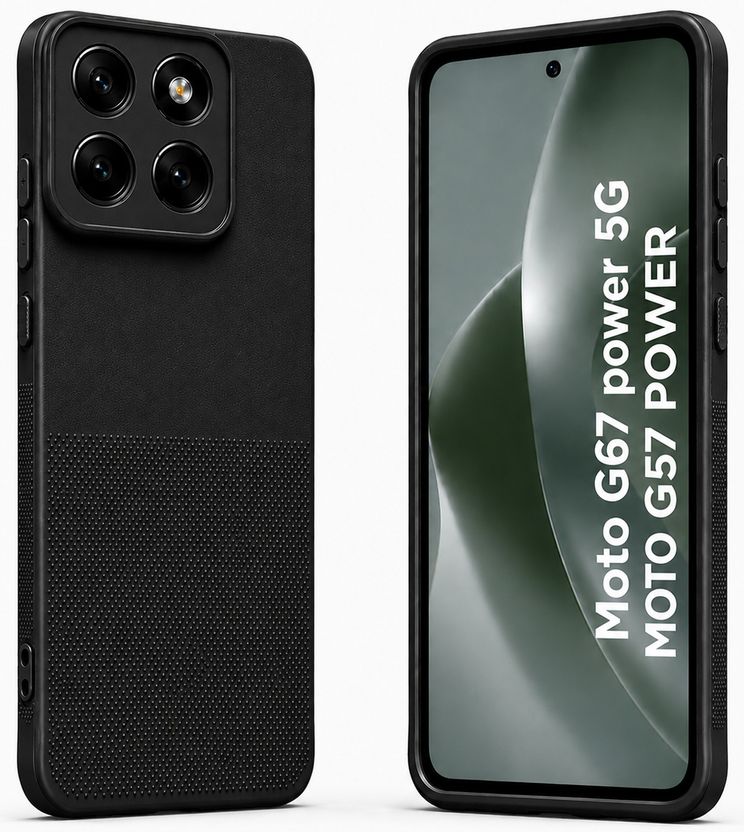 SBMS Back Cover for Motorola Moto G67 5G (Black) - Image 1