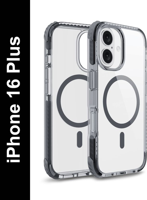 DailyObjects iPhone 16 Plus Back Cover Black - Image 1