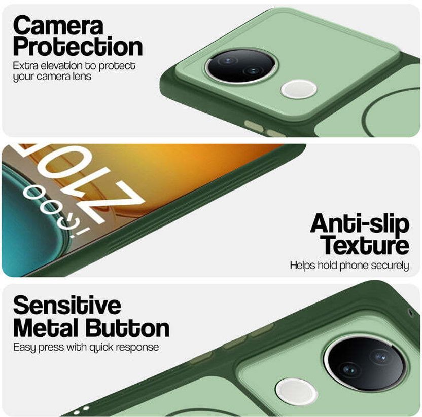SYOTT Back Cover for IQOO Z10R 5G, Green, Grip Case - Image 4