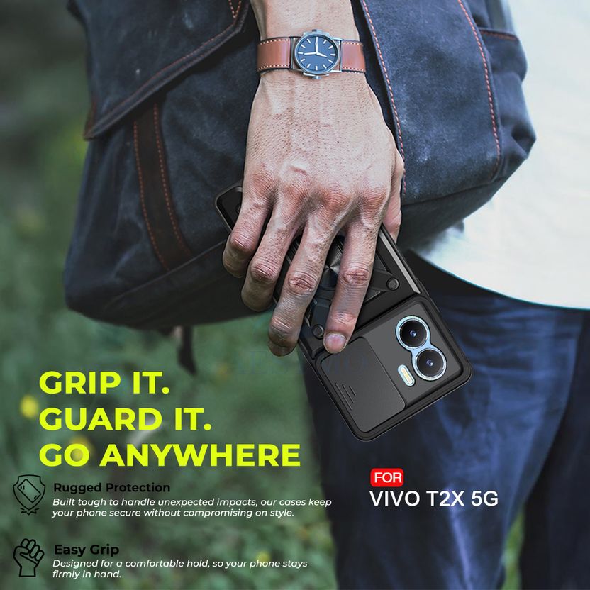 AESTMO Back Cover for Vivo T2X 5G Black - Image 4