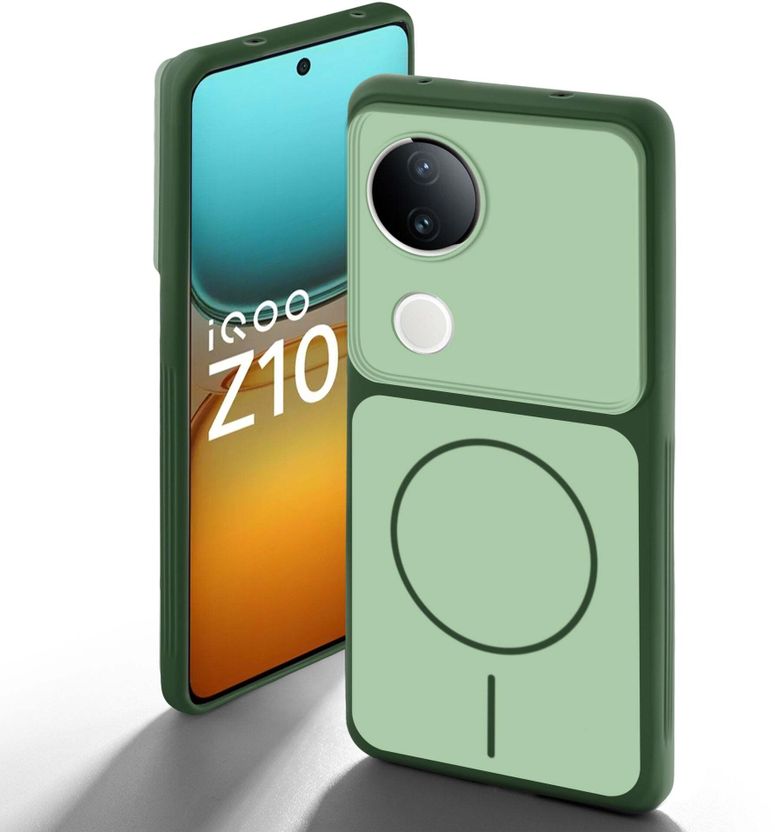 SYOTT Back Cover for IQOO Z10R 5G, Green, Grip Case - Image 1