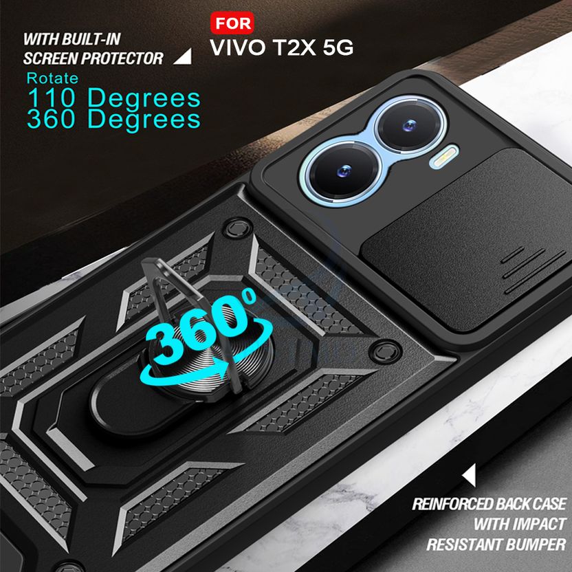AESTMO Back Cover for Vivo T2X 5G Black - Image 2