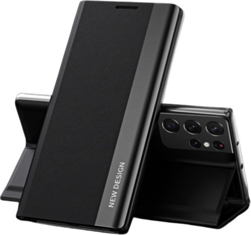 RNR Vivo T2 5G Flip Leather Case Black - Image 1