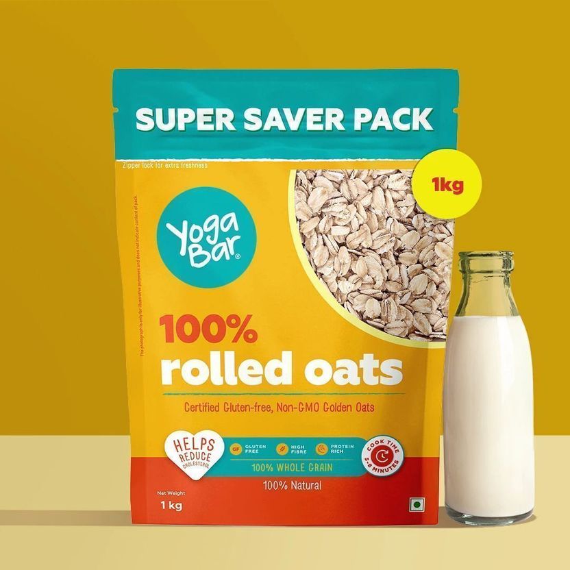 Yogabar 100% Rolled Oats 1kg - Image 1