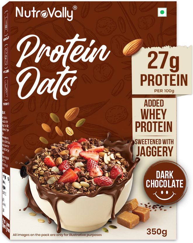 NutroVally Protein Oats Jaggery Sweetened 27g - Image 1