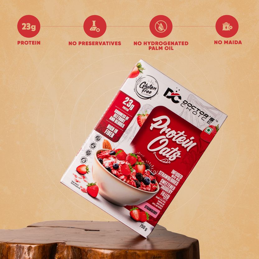 Doctor's Choice Strawberry High Protein Oats 23g - Image 8