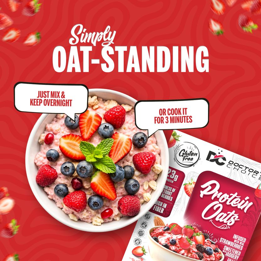 Doctor's Choice Strawberry High Protein Oats 23g - Image 3