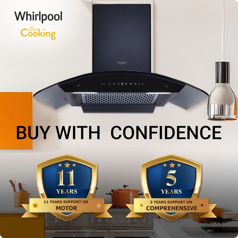 Whirlpool CGFL PRO 904 90 cm Curved Glass Chimney - Image 6