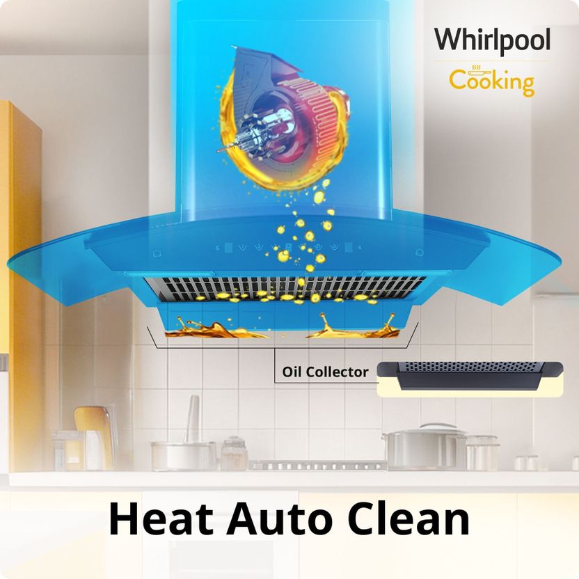 Whirlpool CGFL PRO 904 90 cm Curved Glass Chimney - Image 4