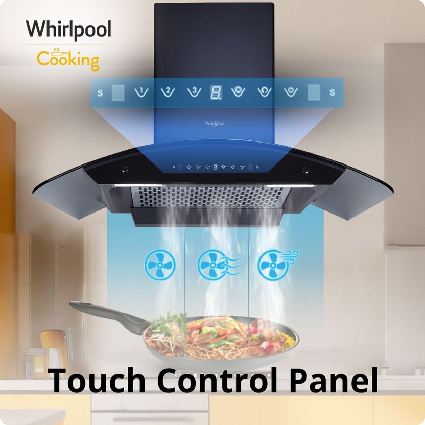 Whirlpool CGFL PRO 904 90 cm Curved Glass Chimney - Image 7