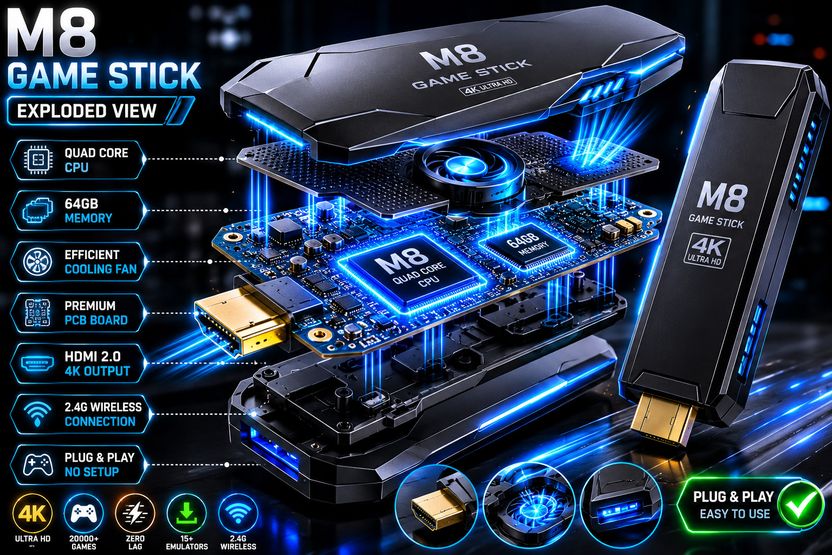 M8 4K Ultra HD Game Stick 64GB - Image 4