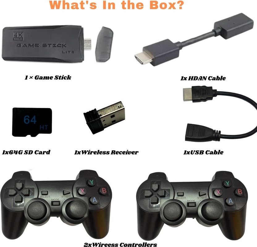 Game Stick 2.4G Wireless Classic Video Game, 4K - Image 5