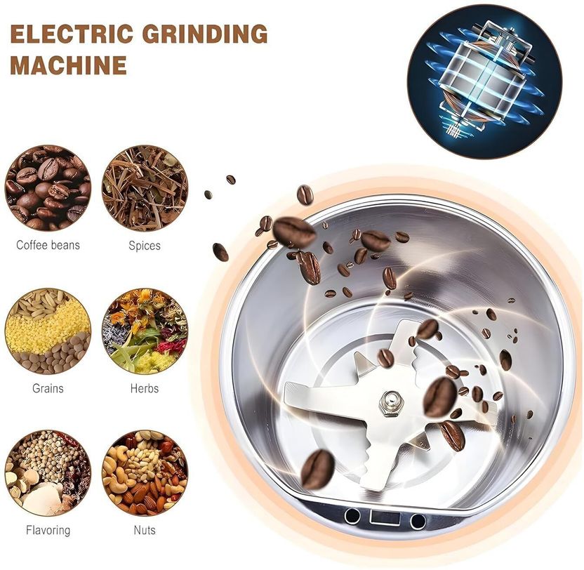 Lumevo Electric Coffee & Spice Grinder Personal Coffee Maker (Mul...more - Image 8