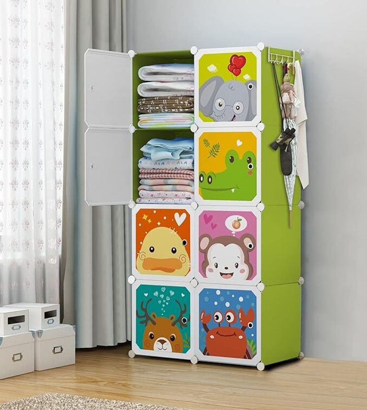 Equality Overseas Green 8-Door Shelf - Image 1