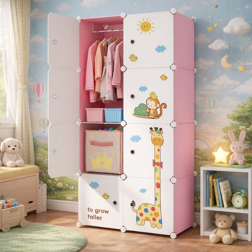 LUHI 8-Door 8-Shelf Plastic Almirah for Kids - Image 10