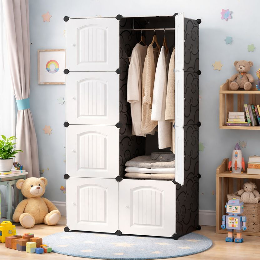 LUHI 8-Door 8-Shelf Plastic Almirah for Kids - Image 1
