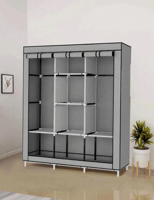 SHOEVAULT Grey Carbon Steel Collapsible Wardrobe - Image 2